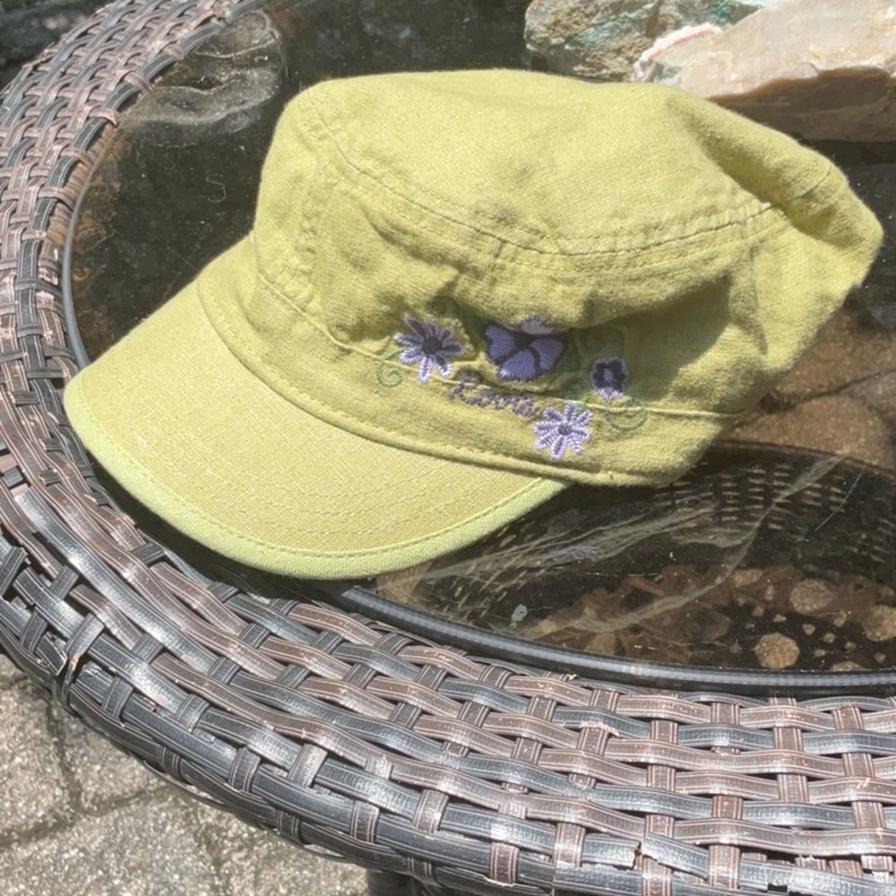Roots Green Floral Cabbie Cap